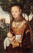 CRANACH, Lucas the Elder Young Mother with Child dfhd china oil painting reproduction